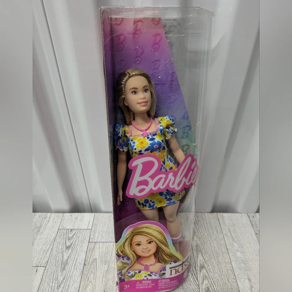 Barbie Doll in Colorful Floral Dress